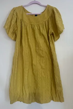 Old Navy Yellow Midi Dress thumbnail 1