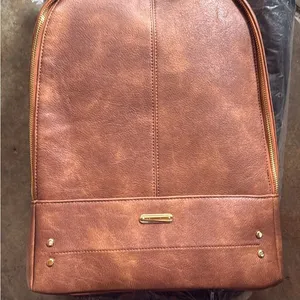 Brown Leather Backpack thumbnail 1