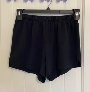 SOFFE women’s navy blue‎ elastic waistband pull on athletic lounge shorts medium thumbnail 1