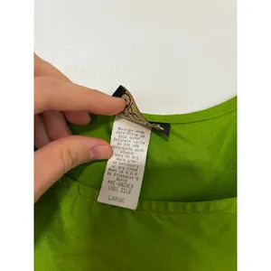 Stephanie Specs Womens 100% Silk Tank Top Lime Green Scoop Neck Shell Large NWT thumbnail 5