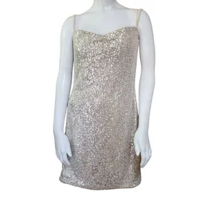 La Femme Silver Sequin Spaghetti Strap Mini Dress (12) thumbnail 4