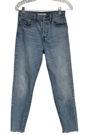 Levi's Wedgie Button Fly Jeans Medium Wash Denim Blue 25 thumbnail 1
