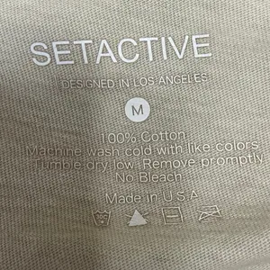 Set Active Women's Beige Long Sleeve Boxy Yoga Workout Athletic Crop Top Size M thumbnail 4