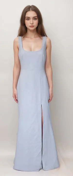 BHLDN Anthropologie Adena Dress Sleeveless Bridesmaid Gown Light Blue 6 NWT NEW thumbnail 1