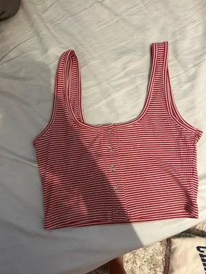 Red And White Striped Tank Top thumbnail 1
