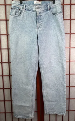 Abercrombie & Fitch curve love 90’s light wash jeans thumbnail 1