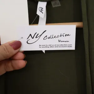 NY Collection Cardigan Women 1X Olive Green Open Front New thumbnail 5