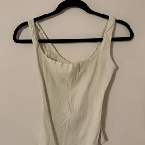 Skims White Ribbed Knit Cotton‎ Tank Bodysuit Size Large thumbnail 3