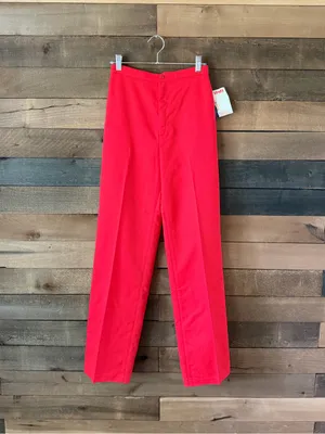 Vintage Levi’s Womenswear Red High Waist Trousers Deadstock 70s Pants thumbnail 2