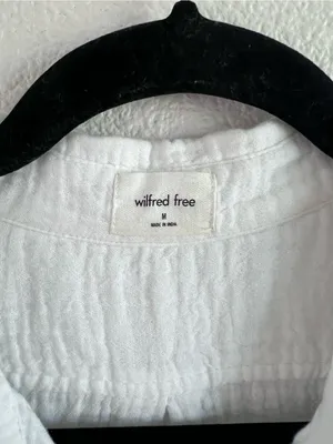 Wilfred Free Artizia Sail Shirt Button Up Shirt Lightweight Cotton Gauze White thumbnail 3