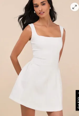 Lulus Roetta White Sleeveless Pleated Mini Dress thumbnail 1