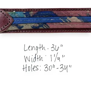 Vintage 1980's Leather & Rolled Fabric Belt | Silver‎ Buckle | Guatemala thumbnail 6