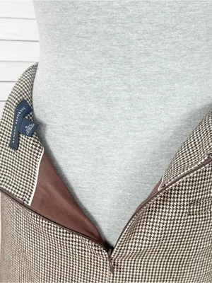 Banana Republic Houndstooth Wool Blend Pencil Skirt Brown Cream 6 Preppy Office thumbnail 6