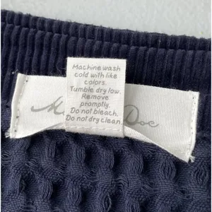 Mod O Doc Jacket Size Large Navy Textured Waffle Lagenlook Boxy Artsy Cotton Top thumbnail 7