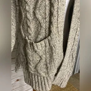 Madewell panelstitch wool/alpaca-blend marled knit open cardigan sweater Size S thumbnail 2