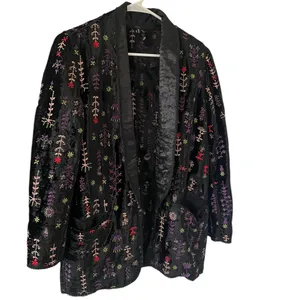 Anthropologie Bl^nk Embroidered Black Blazer Jacket thumbnail 6