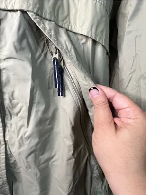 Columbia Vintage OmniTech Waterproof Tan Hooded Outdoor Windbreaker Shell Jacket thumbnail 5