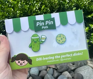 NEW Pin Pin Pals Dill-ivering the Perfect Dinks Enamel Pins Set Pickleball thumbnail 1