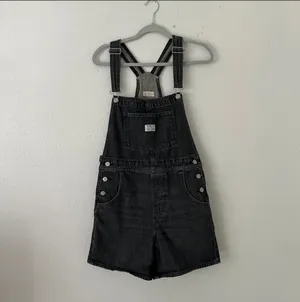 Levi’s X Free People Vintage Black Overalls / Shortalls thumbnail 8