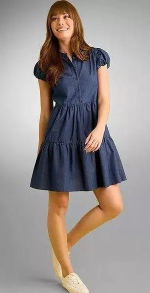 Denim Babydoll Dress London Times thumbnail 1