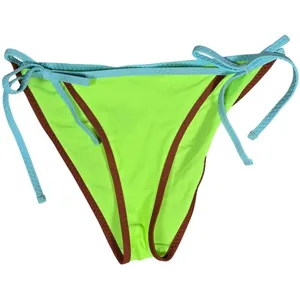 Aerie String Cheeky Bikini Bottom Neon Green‎ Brown Blue M NWT thumbnail 1