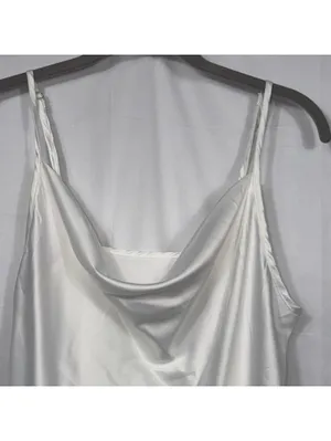 Cowl Neck Satin Cami Tank Top Size Small thumbnail 2