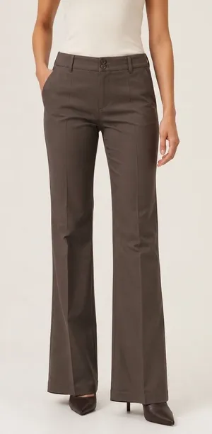 Vintage Y2K Uniqlo Style Up Flare Pants Women's 28 Dark Brown NWT Japan thumbnail 1