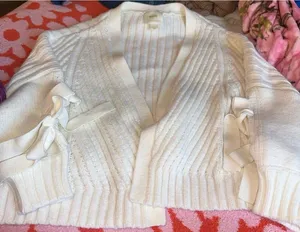 Maeve Anthropologie Creme Cardigan thumbnail 1