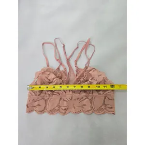 Aerie Pink Whimsy Romantic Boudoir Bridal Cottage Lingerie Lace Bralette Small thumbnail 5