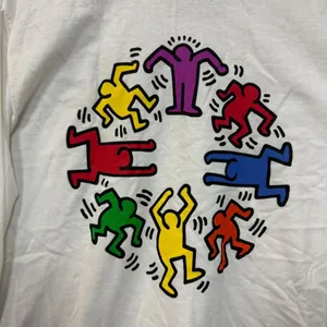 Keith Haring Circle of Men Dancing Pop Art Long Sleeve M thumbnail 2