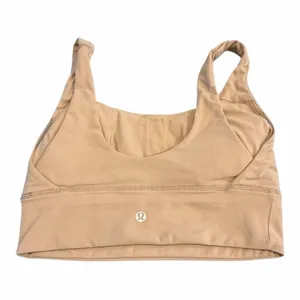 Lululemon Align High Neck Bra C/D Cup‎ Size 6 Warm Neutral Nulu Yoga Crop Top thumbnail 2