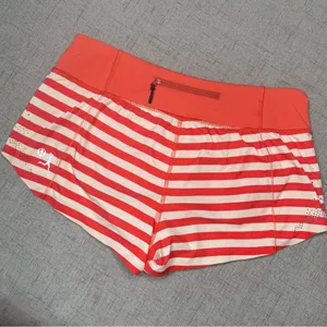 Lululemon Run Light As Air Short Fearless Red Waldo Stripe 2012 Seawheeze Size 8 thumbnail 8