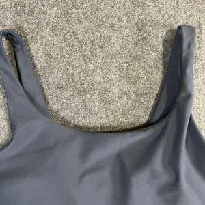 Old Navy Active PowerSoft Sports Bra Tank Top Gray Womens Medium Light Support thumbnail 4