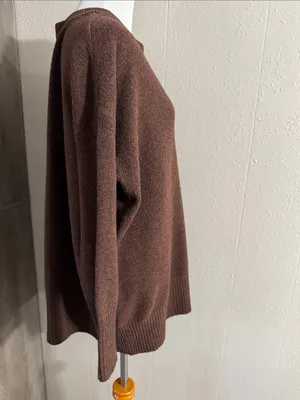 a new day Brown Crewneck Long Sweater thumbnail 6