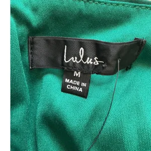 Lulus Emerald Green V-Neck Fit and Flare Mini Skater Dress NWT Size Medium thumbnail 6