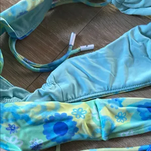 Blackbough Floral Blue and Yellow Bikini Bottom thumbnail 6