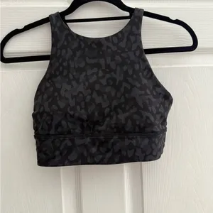 Lululemon Energy Bra High Neck Long Line *Medium Support B-D size 4 camo print thumbnail 3