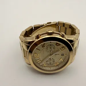 Michael Kors Gold-Tone Chronograph Day Date Watch MK-5726 Working New Battery thumbnail 6