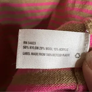 GAP Pink/Tan Bella Circle H Novelty Striped Sweater‎ thumbnail 7