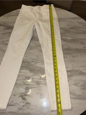 Sam Edelman Stiletto High Rise Skinny Ankle White Jeans thumbnail 2