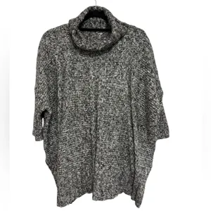 NEW Matilda Jane Evening Stroll Cotton Blend Turtleneck Poncho Sweater XS/S thumbnail 2