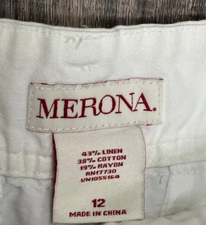 Merona White Capri Pants Size 12 thumbnail 3
