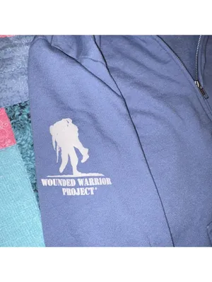 Harley-Davidson Wounded Warrior Project Woman’s Small Blue Hoodie Sweatshirt thumbnail 6