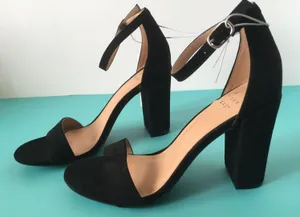 Black Suede Heels, Size 6 1/2 thumbnail 3