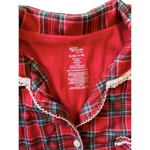 Secret Treasures Plaid Pajama Set Red Green Size XL thumbnail 4