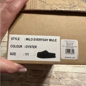 Free People Milo Everyday Mule Women's Size 11 Oyster Comfort Slip-On Leather thumbnail 9