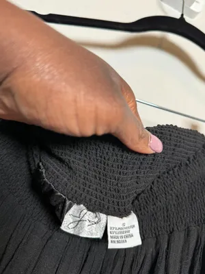 Y2K Black Tiered Peasant Maxi Skirt thumbnail 4