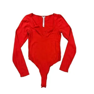Free People Intimately‎ Free Zoe V-Wire Bodysuit Red Small thumbnail 4