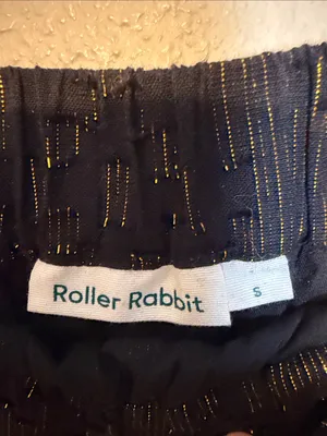 ROLLER RABBIT LUREX ASHTON SKIRT BLACK Gold Metallic Size‎ Small thumbnail 6