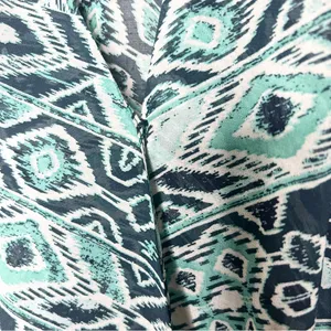 New York & Company Teal Blue Tribal Print Halter Top Wrap Blouse Size Medium thumbnail 8